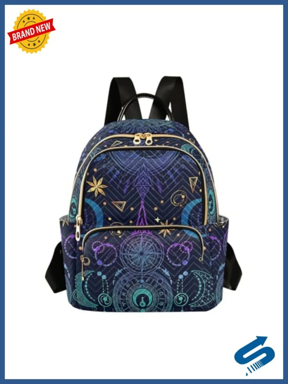 Small Quilting Backpack Purse with Anti-Theft Pocket